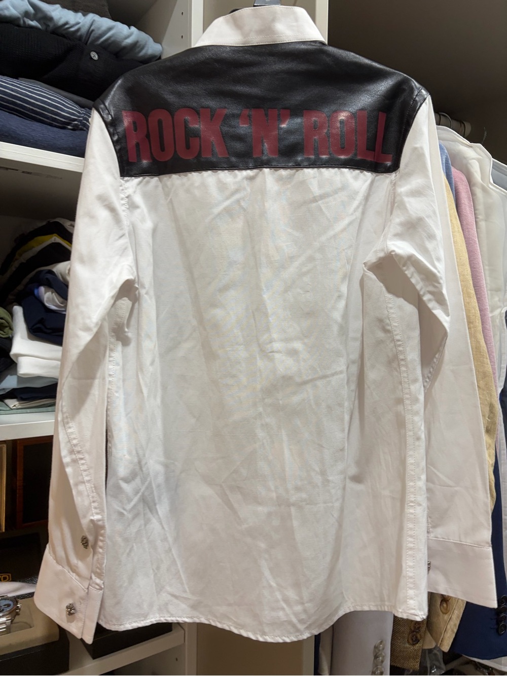 John Richmond Black Label on White Shirt
